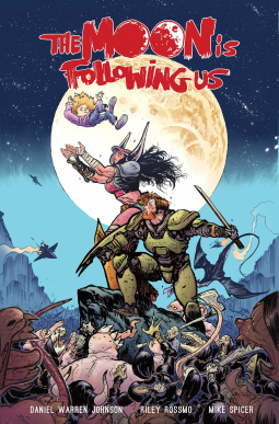 book cover for The Moon Is Following Us Volume 1