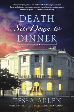book cover for Death Sits Down to Dinner