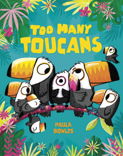 book cover for Too Many Toucans