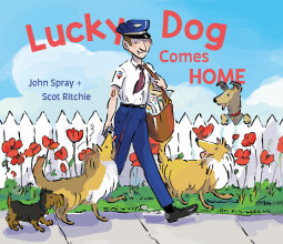 book cover for Lucky Dog Comes Home