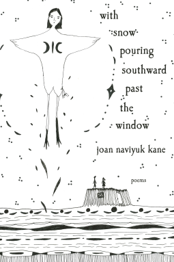 book cover for with snow pouring southward past the window