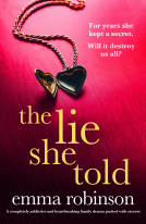 book cover for The Lie She Told