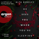 Buchcover für He Sees You When You're Sleeping