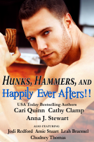 book cover for Hunks, Hammers, and Happily Ever Afters