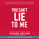 book cover for You Can't Lie to Me