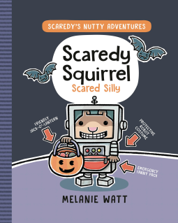 book cover for Scaredy Squirrel Scared Silly