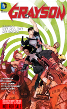 book cover for Grayson Vol. 2: We All Die At Dawn (The New 52)