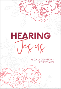 book cover for Hearing Jesus: 365 Daily Devotions for Women