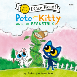 book cover for Pete the Kitty and the Beanstalk