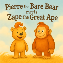 book cover for Pierre the Bare Bear meets Zape the Great Ape