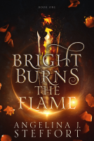 book cover for Bright Burns the Flame