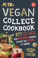 book cover for PETA'S Vegan College Cookbook