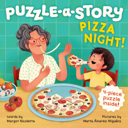 book cover for Puzzle-A-Story: Pizza Night!