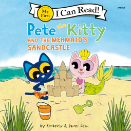 book cover for Pete the Kitty and the Mermaid's Sandcastle