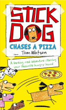 book cover for Stick Dog Chases a Pizza