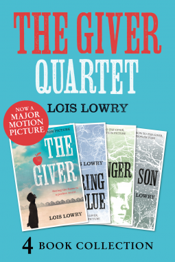 book cover for The Giver, Gathering Blue, Messenger, Son