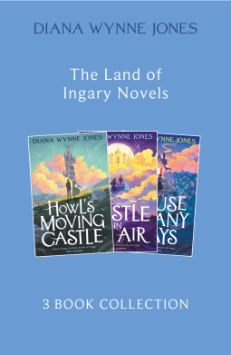 book cover for The Land of Ingary Trilogy (includes Howl’s Moving Castle)