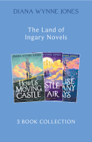 book cover for The Land of Ingary Trilogy (includes Howl’s Moving Castle)