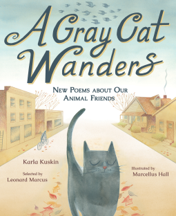 book cover for A Gray Cat Wanders