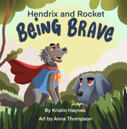 book cover for Hendrix and Rocket: Being Brave