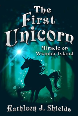 book cover for The First Unicorn, Miracle on Wonder Island