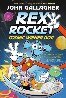 book cover for Rex Rocket: Cosmic Wiener Dog