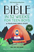 book cover for The Bible in 52 Weeks for Teen Boys