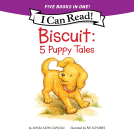 book cover for Biscuit: 5 Puppy Tales