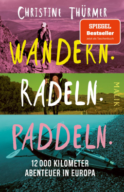 Buchcover für Wandern. Radeln. Paddeln.