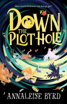 book cover for Down the Plot Hole