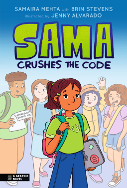 book cover for Sama Crushes the Code