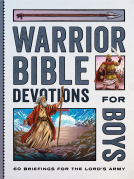 book cover for Warrior Bible Devotions for Boys