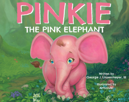 book cover for Pinkie the Pink Elephant