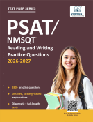 book cover for PSAT/NMSQT Reading and Writing Practice Questions