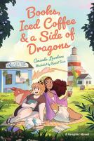 book cover for Books, Iced Coffee & a Side of Dragons: A Graphic Novel