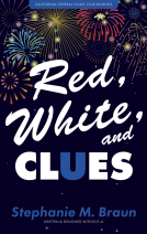 book cover for Red, White, and Clues