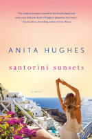 book cover for Santorini Sunsets