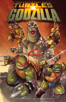 book cover for Teenage Mutant Ninja Turtles x Godzilla
