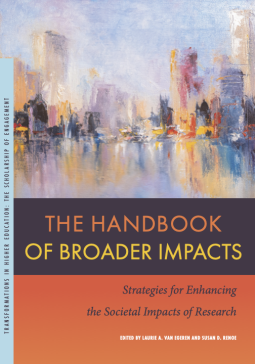 book cover for The Handbook of Broader Impacts