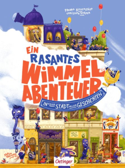 Buchcover für Ein rasantes Wimmel-Abenteuer in einer Stadt voller Geschichten