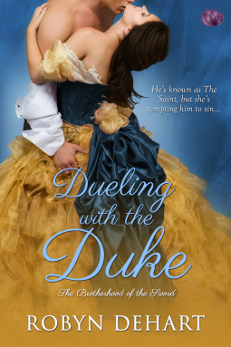 book cover for Dueling With the Duke (Brotherhood of the Sword)