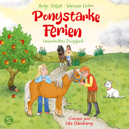 Buchcover für Ponystarke Ferien. Unverhofftes Ponyglück