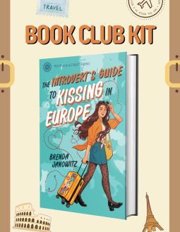 book cover for Book Club Kit: The Introvert's Guide to Kissing in Europe by Brenda Janowitz