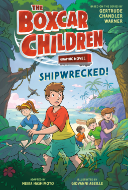 book cover for The Boxcar Children: Shipwrecked! Graphic Novel