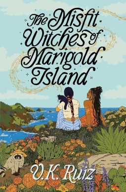 book cover for The Misfit Witches of Marigold Island
