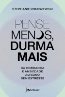 book cover for Pense menos, durma mais