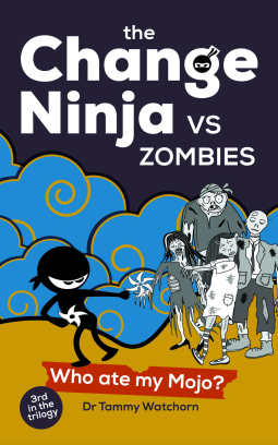 book cover for The Change Ninja vs Zombies