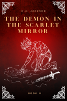 book cover for The Demon in the Scarlet Mirror
