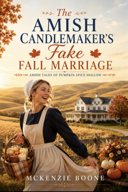book cover for The Amish Candlemaker's Fake Fall Marriage