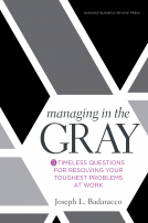 book cover for Managing in the Gray